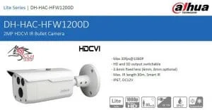 دوربین مداربسته داهوا مدل DH-HAC-HFW1200DP