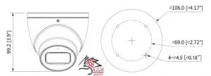 دوربین مداربسته آنالوگ دام داهوا مدل DH-HAC-HDW2802TP-A