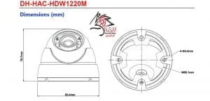 دوربین مداربسته دام داهوا مدل DH-HAC-HDW1220MP