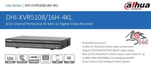 ضبط کننده ویدیویی دیجیتال DVR داهوا مدل DHI-XVR5108H-4KL