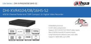 ضبط کننده ویدیویی دیجیتال DVR داهوا مدل DHI-XVR4104HS-S2