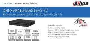 ضبط کننده ویدیویی دیجیتال DVR داهوا مدل DHI-XVR4104HS-S2